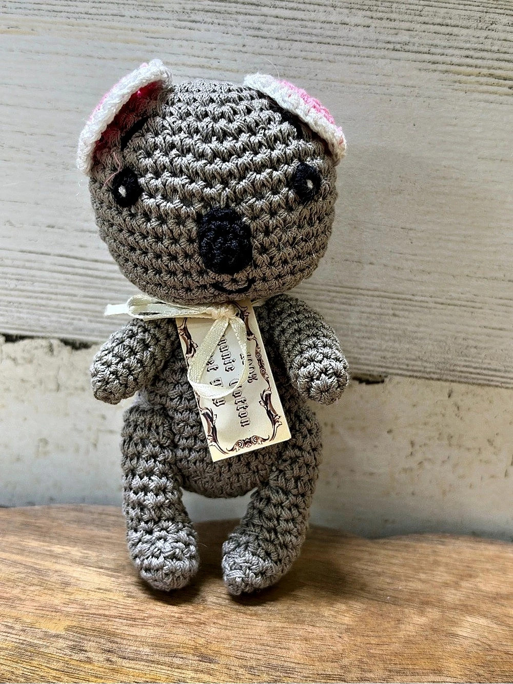 Crochet Koala Stuffed organic dog toy Animal Organic Cotton